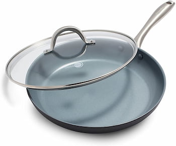 GreenPan Ceramic Nonstick 12 inch Frying Pan with Lid