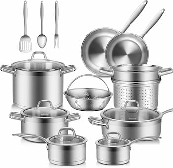 Duxtop Professional Stainless Steel 17PC Induction Cookware Set