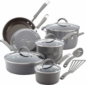 Rachael Ray - 16802 Rachael Ray Cucina Nonstick Cookware Pots and Pans Set