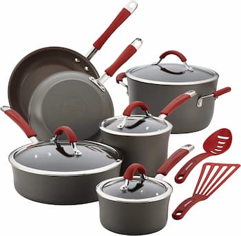 Rachael Ray - 87630 Rachael Ray Cucina Hard Anodized Nonstick Cookware Pots and Pans Set, 12 Piece