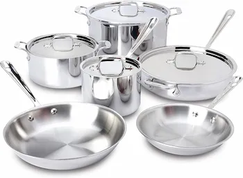 All-Clad D3 3-Ply Stainless Steel Cookware Set