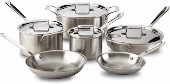 All-Clad D5 5-Ply Brushed Stainless Steel Cookware Set