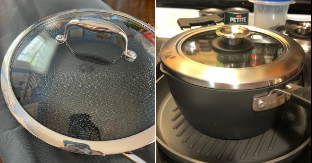 Hexclad Cookware lids and handle design