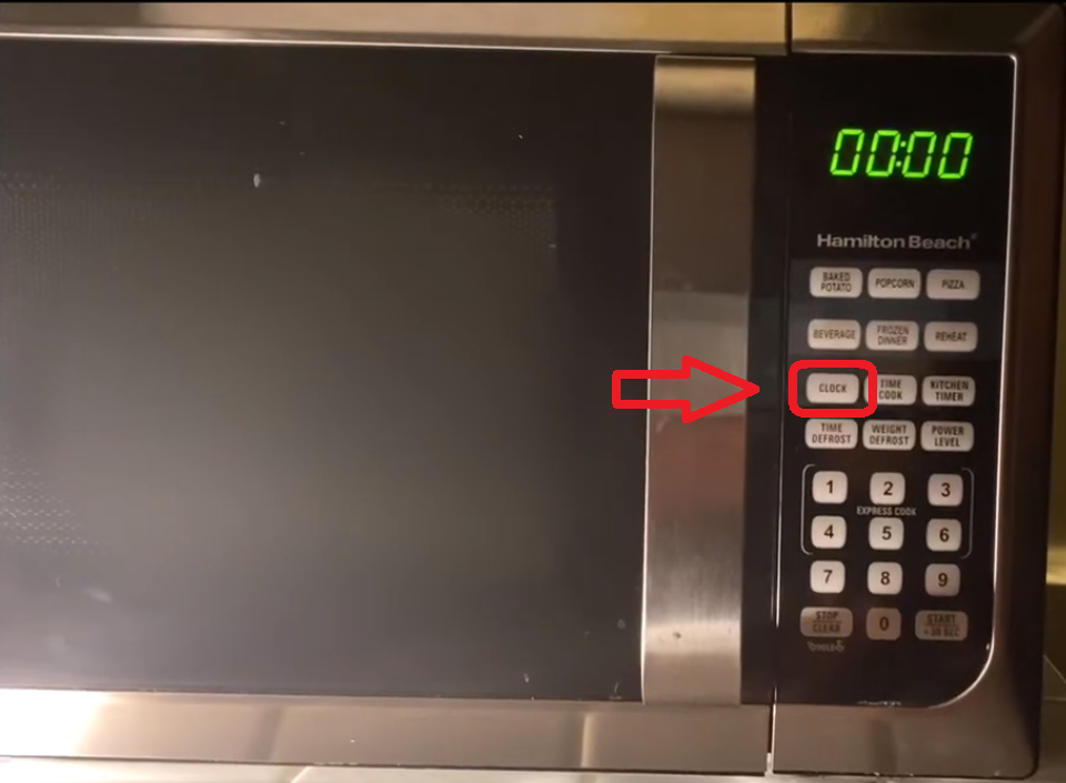 Hamilton Beach Microwave clock button